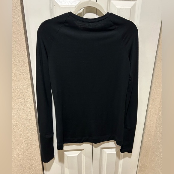 Oiselle Merino Wool Long Sleeve Shirt Baselayer Black , size 6 - Picture 4 of 5